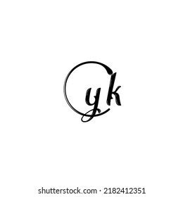 Yk Fashion Initial Logo Concept High Stock Vector Royalty Free