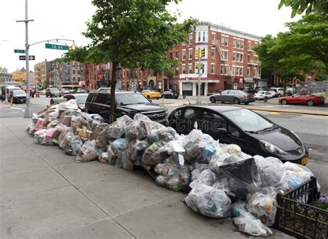 Pile Of Trash On Street In New York City Editorial Stock Photo Image