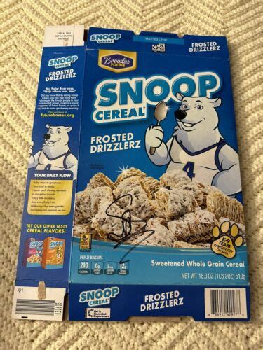 Snoop Dogg Signed Cereal Box Frosted Drizzlerz With Proof Guaranteed To ...