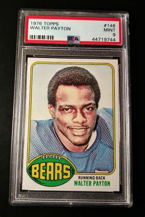 Topps Walter Payton Psa Mint Centered Gem Bears Rookie