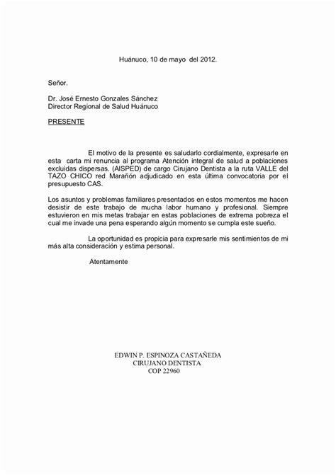 50 Formato Carta De Renuncia Sencilla