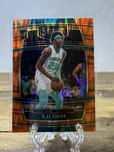 2021 22 Panini Select Basketball Kai Jones Concourse Orange Flash Prizm