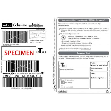 Retour Produit Via Colissimo CHS MTD