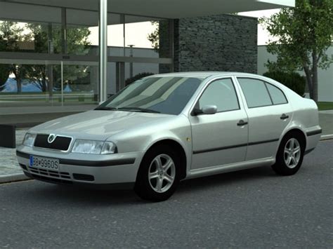 Skoda Octavia D Model Animated Rigged Max Obj Ds Fbx C D