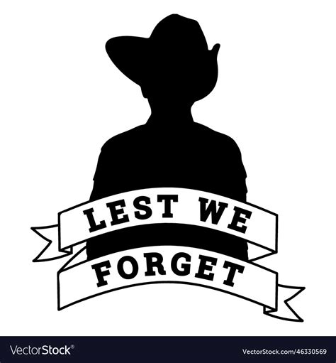 Anzac day people silhouette Royalty Free Vector Image