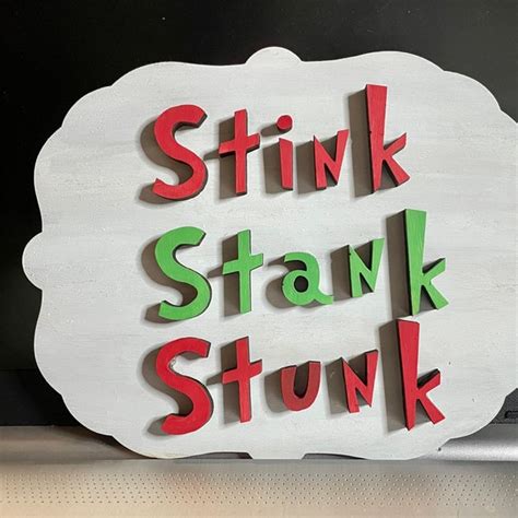 Grinch Stink Stank Stunk Sign - Etsy