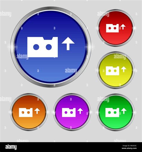 L Ic Ne De Cassette Audio Signe Le Symbole Rond Sur Les Boutons De