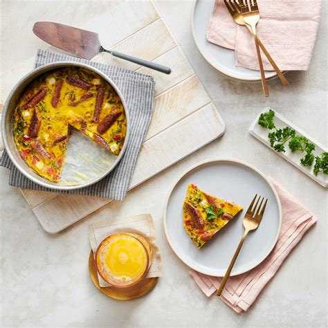 Air Fryer Frittata With Savory Breakfast Links And Vegetables Allrecipes