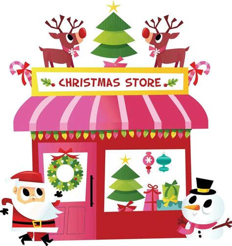 Super Cute Christmas Store 24970624 Vector Art at Vecteezy