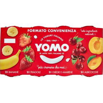 Yogurt Intero Alla Fragola Banana Albicocca Bosco YOMO 8 X 125 G Coop