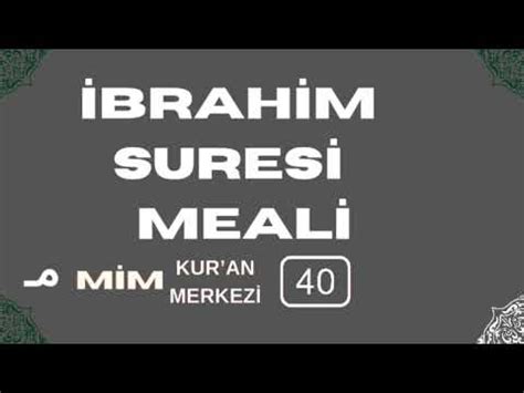 İbrahim Suresi Meali YouTube