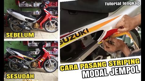 Cara Pasang Striping Suzuki Satria Hiu Tak Tutorial Lengkap Youtube