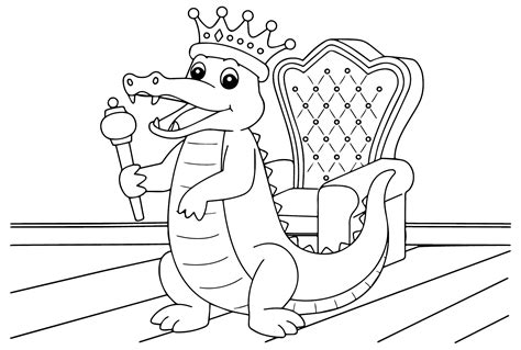 Saltwater Crocodile Coloring Page Coloring Pages