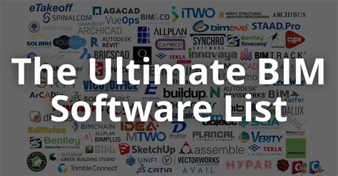 BIM Software List 2019 - LOD Planner