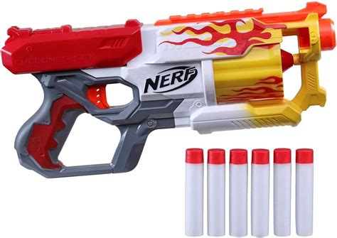 Buy Nerf Mega CycloneShock Toy Blaster Hotrod Color Style 6 Dart Drum