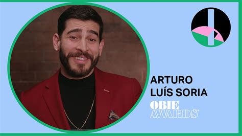 66th Obie Awards Arturo Luís Soria Acceptance Speech YouTube