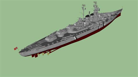 Ww2 1947 Hindenburg Class Battleship 4c 3d Warehouse