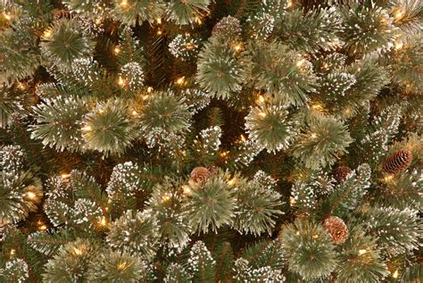 National Tree Company 6 5 Ft Glittery Bristle R Slim Pine Tree With