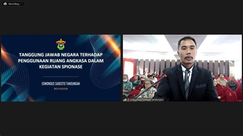 Promosi Doktor Dalam Bidang Ilmu Hukum Sdr Edmondus Sadesto Tandungan