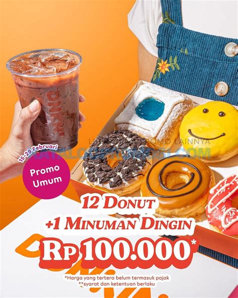 Dunkin Donuts Promo Paket 12 Donut 1 Minuman Cuma Rp 100000