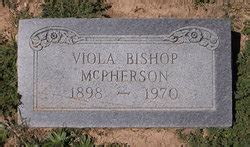 Viola Senus Bishop McPherson 1898 1970 Mémorial Find a Grave