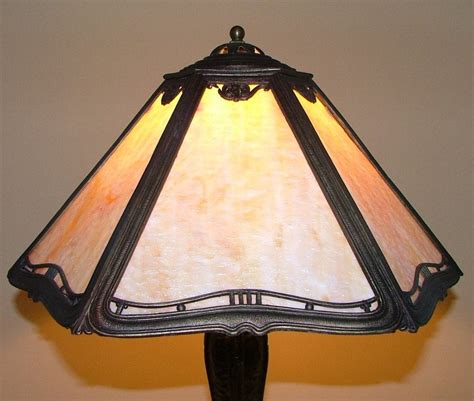 Reserved Antique Slag Stained Glass Lamp Light Shade Frame