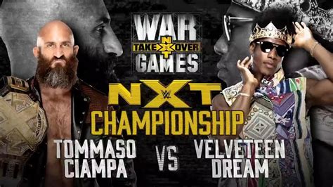 Nxt Takeover Wargames 2018 Tommaso Ciampa Vs Velveteen Dream Nxt Championship Youtube