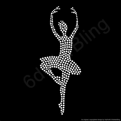 Ballerina Rhinestone Iron On Crystal Bling Transfer Hot Fix Applique Make Your Own Shirt Diy