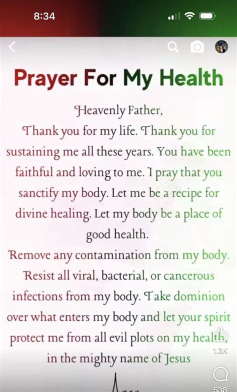 Pin by Torrance Pugh on Prayers for healing | Healing prayer quotes, Prayer for the sick, Prayer ...