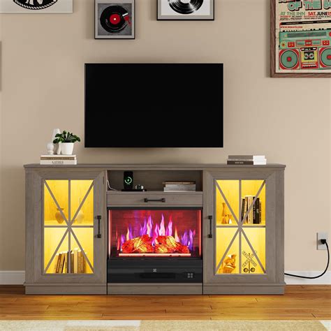 Amazon Yitahome Inch Entertainment Center With Fireplace For Up