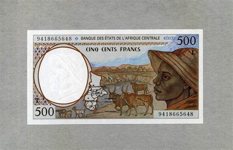 Zentral Afrika Staaten 500 Francs 1994 P 401 L B Unc Kassenfrisch MA