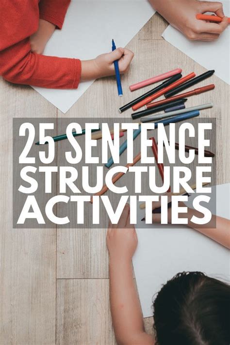 Sentence Structure Activities Artofit