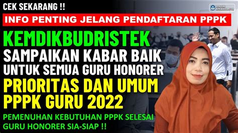 KABAR BAIK KEMDIKBUD UNTUK SEMUA GURU HONORER PRIORITAS DAN UMUM JELANG