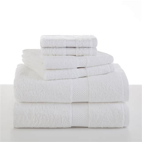 Martex Luxury 6-Piece 100% Ringspun Cotton Towel Set - Highly Absorbent ...