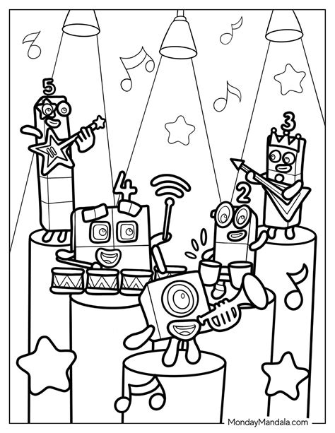 Numberblocks Coloring Book Numberblocks To High Quality