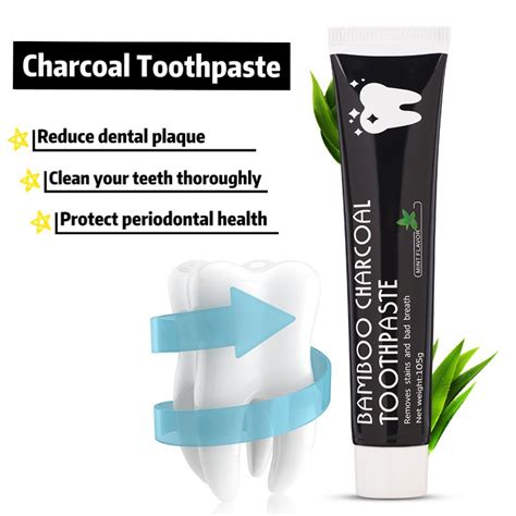 Bamboo Charcoal Teeth Whitening Black Toothpaste Whitener Tooth Paste