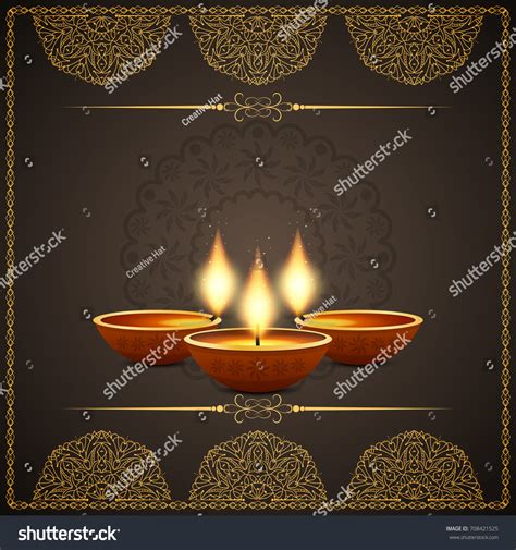 Abstract Decorative Happy Diwali Background Stock Vector Royalty Free