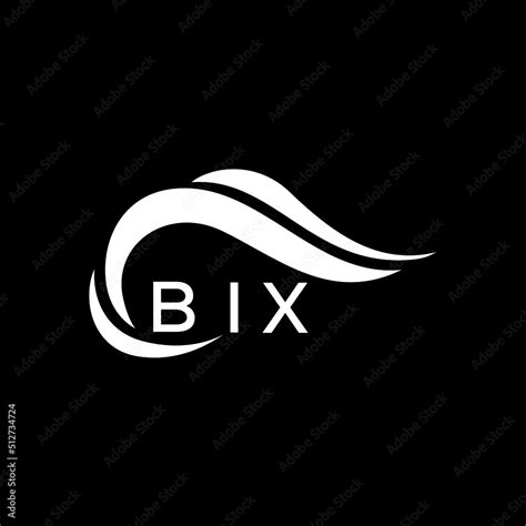 BIX Letter Logo BIX Best Black Ground Vector Image BIX Letter Logo