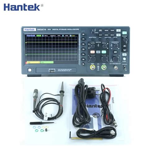 Hantek osciloscópio digital dso2c10 osciloscópio 2 canais 2d10