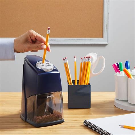 Staples Classmate Electric Pencil Sharpener Blue Ebay