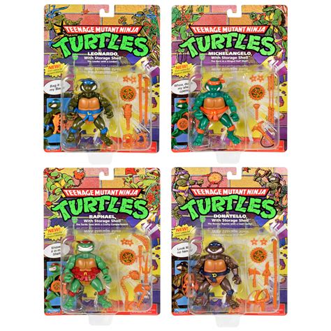 Classic 4 Turtles 4 Pack Figure Bundle By Playmates Toys