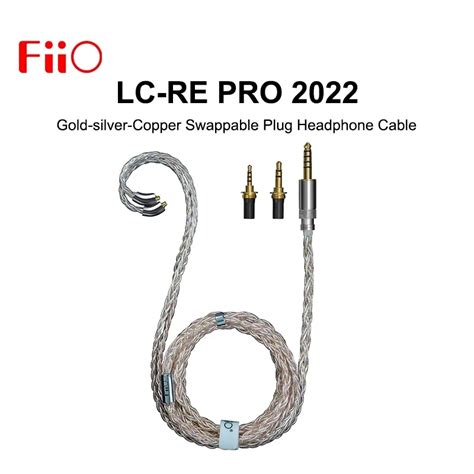 Fiio Lc Re Pro Tri Met Lico Fios De Ouro Cobre E Prata Plugue Swappable