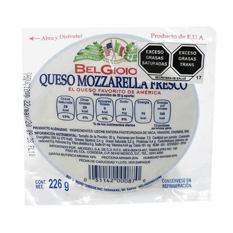 Queso Mozzarella Belgioioso Fresco 226 G Walmart