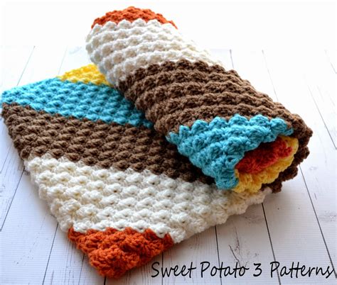 Diagonal Delights Baby Blanket Pattern Release Sweet Potato