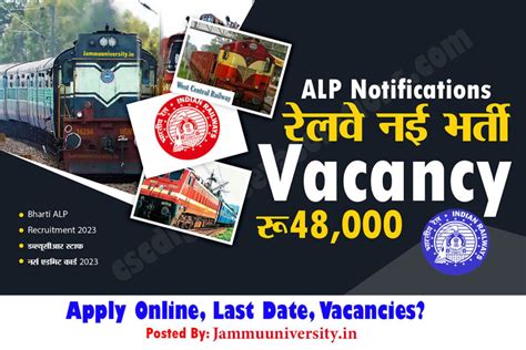 Rrb Alp Recruitment 2023 Applyonline Eligibility Last Date