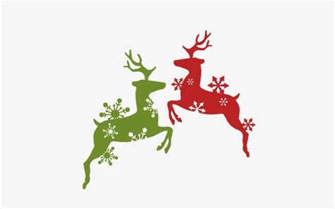 Download Reindeer Snowflake Flourish Set Svg Scrapbook Cut File - Red And Green Snowflakes for ...