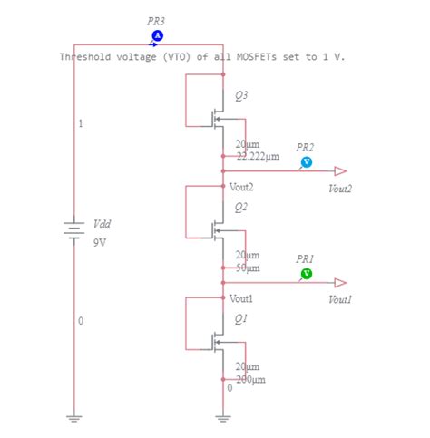 Mosfet Voltage Divider Multisim Live