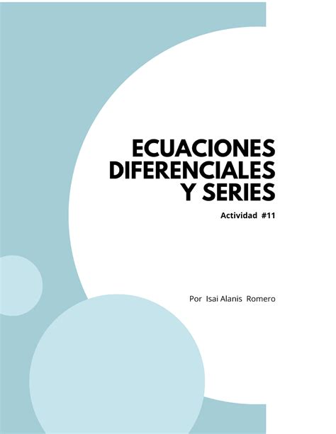 ACT 11 IAR TEREA Ecuaciones Diferenciales Y Series Studocu