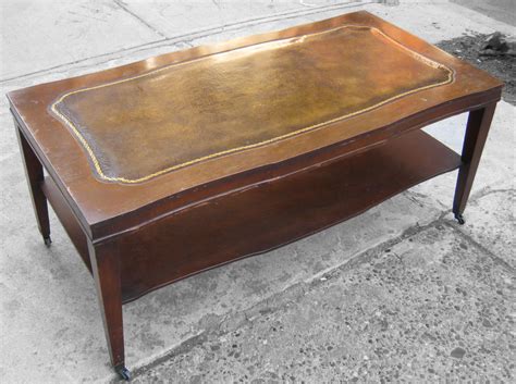 Leather Topped Coffee Table Carved Leather Topped Coffee Table C 1910