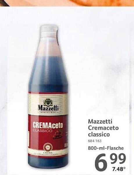 Mazzetti Cremaceto Classico Angebot Bei Selgros